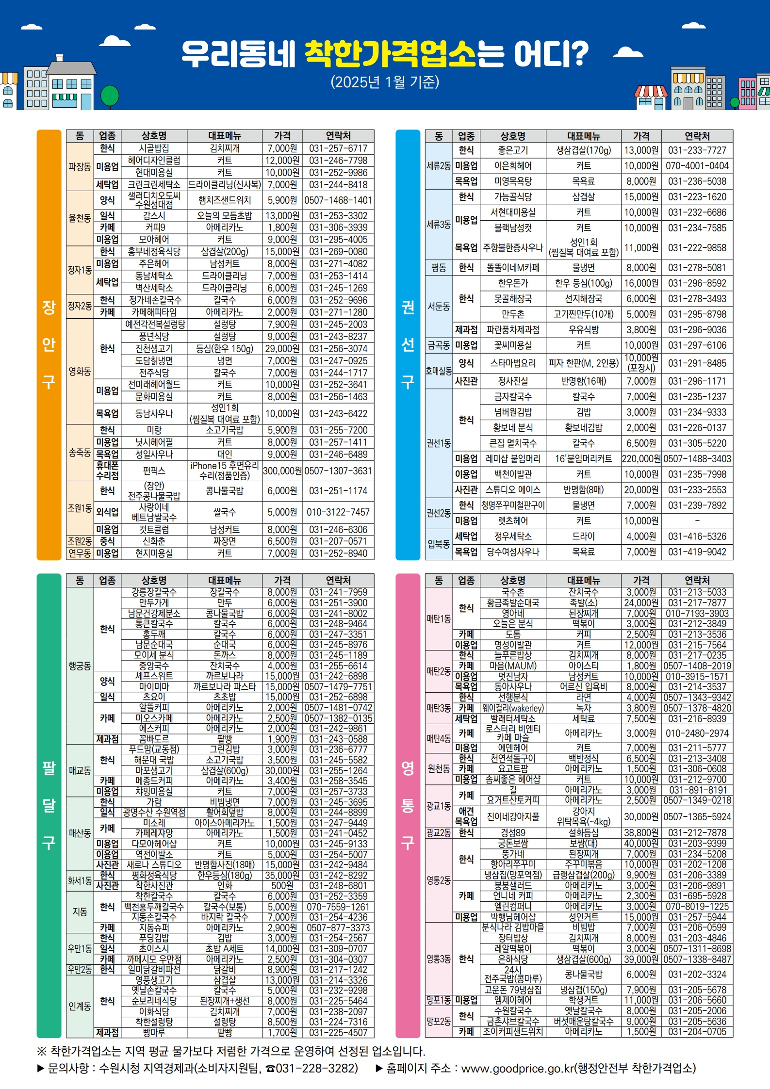 착한가격업소 이용 홍보물